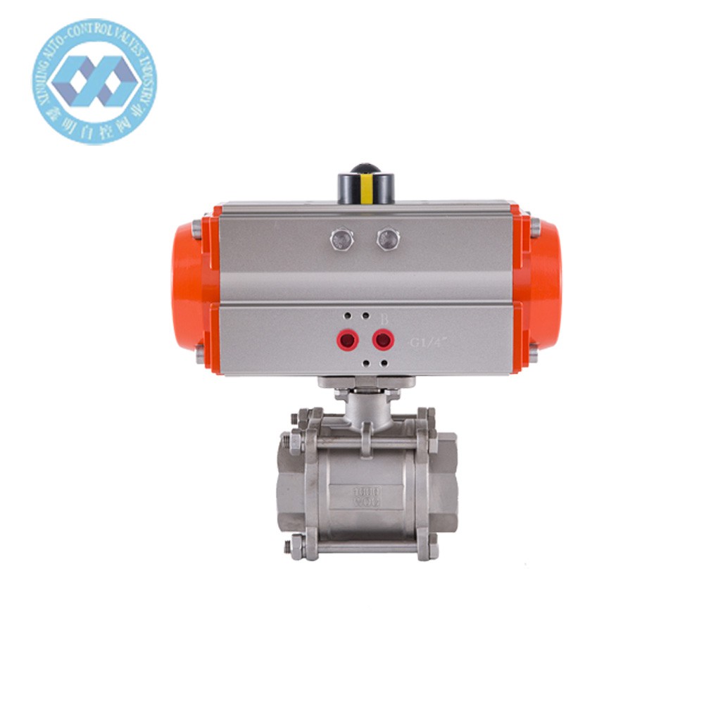 Pneumatic Actuator 3PC thread ball valve-1