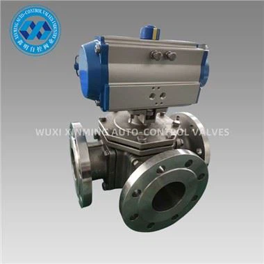 Pneumatic Actuator Flange Tee Ball Valve