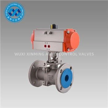 Pneumatic Actuator Stainless Steel Flange Ball Valve