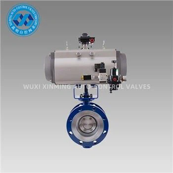 Pneumatic Actuator Jacketed Metal To Metal Butterfly Valve