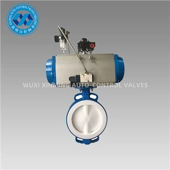 PTFE Lined Pneumatic Butterfly Valve